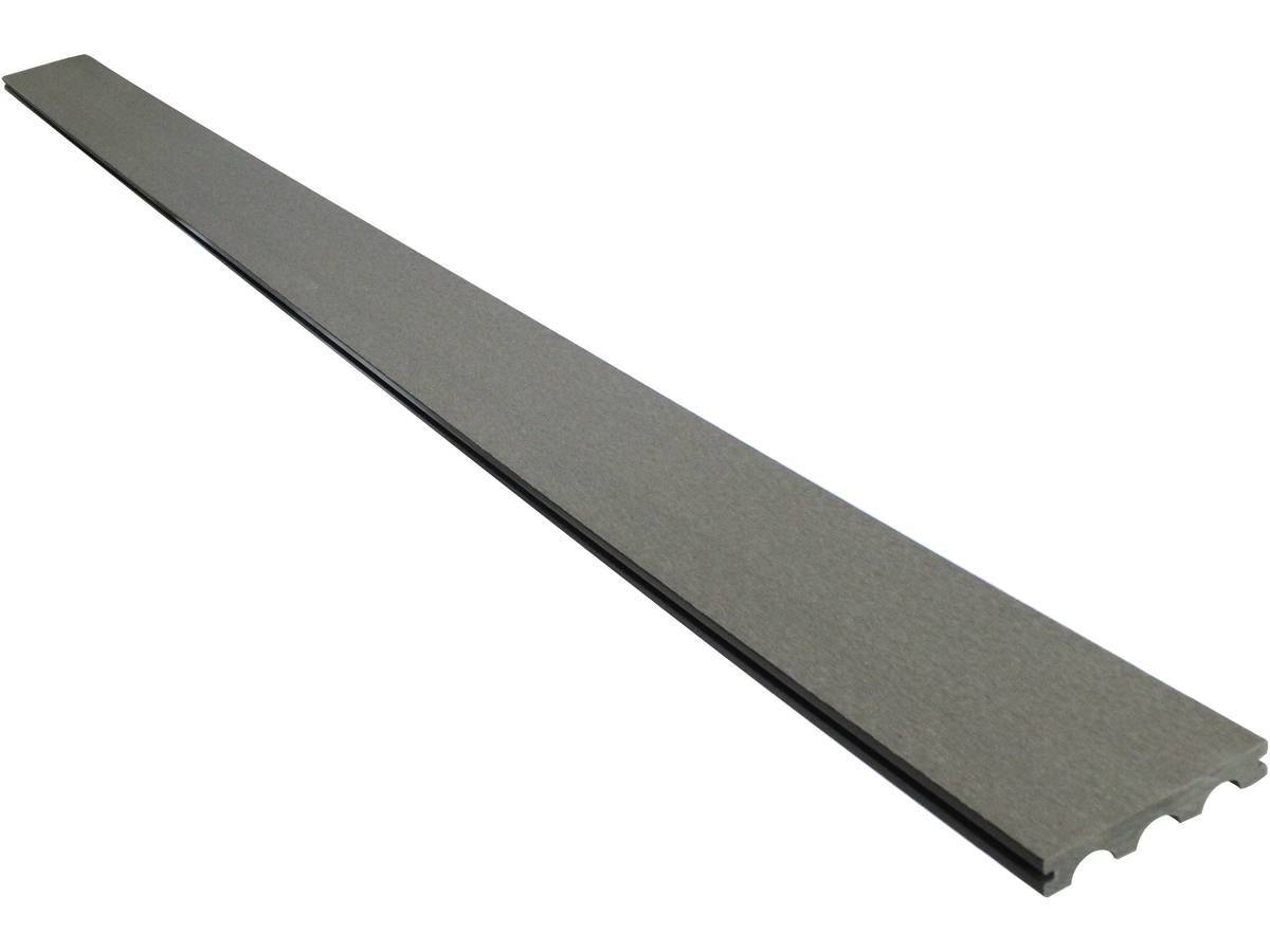 Lot De 3 Lames De Terrasse Composite Pleines - Long: 2,4m -1m2- Gris -habitat Et Jardin