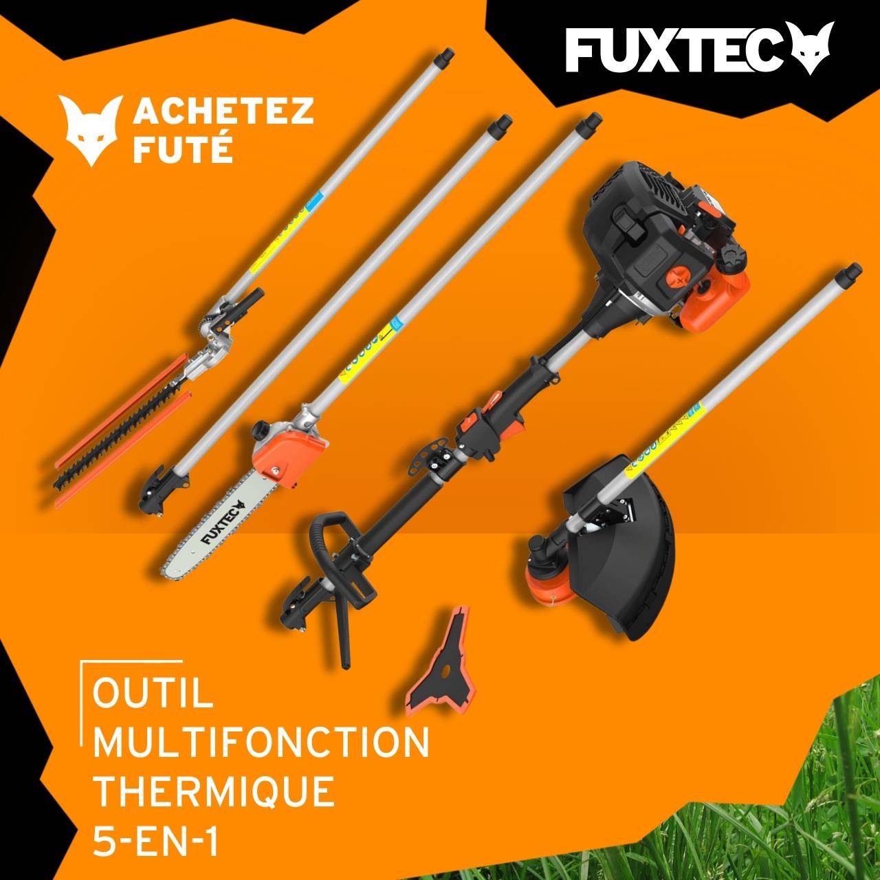 FUXTEC - Débroussailleuse thermique multifonction 5en1 - FUXTEC FX-MT152E - 52cm3 3CV - Image 2