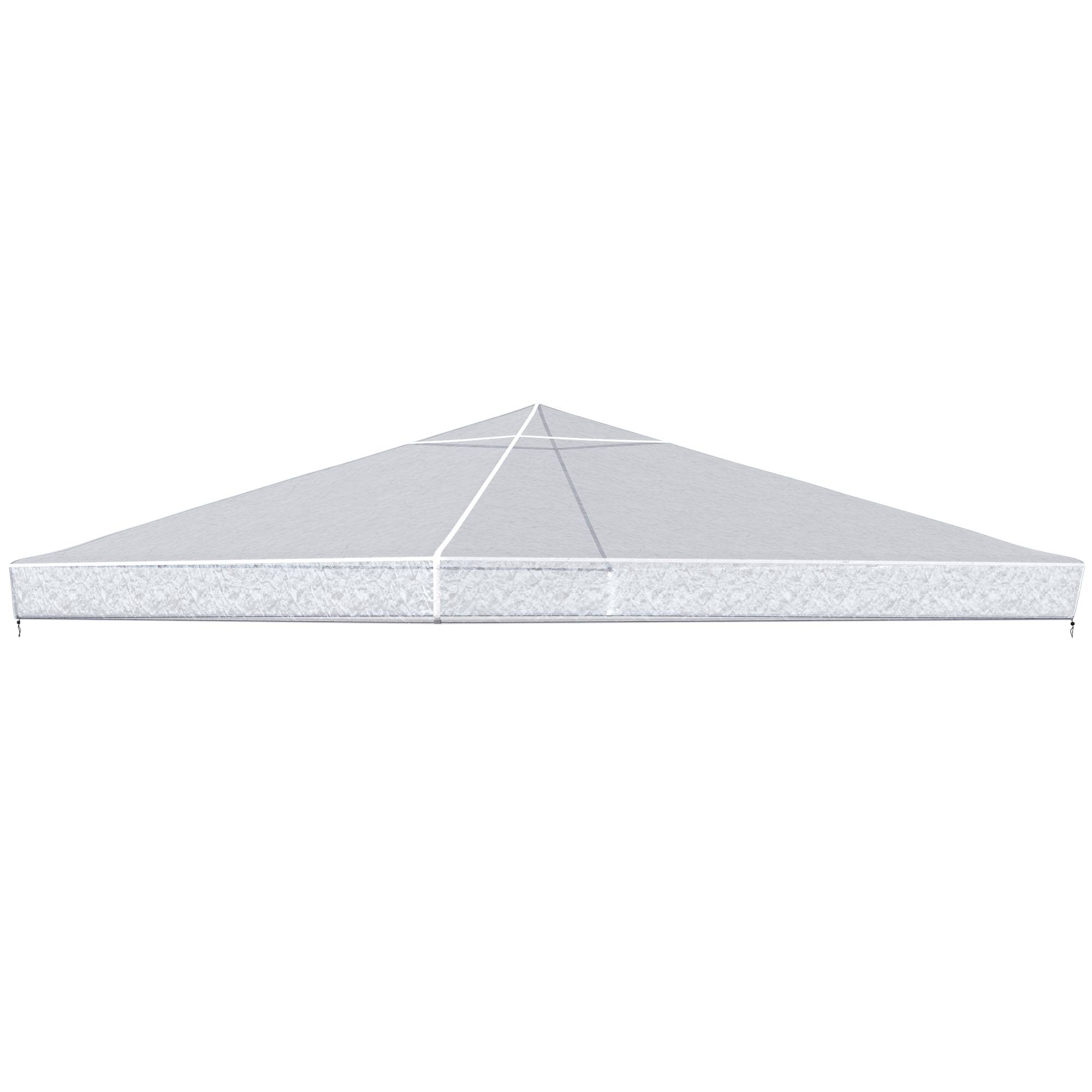 Housse de Protection Tonnelle 3x3m Bâche PVC Transparente Imperméable pour Toit de Pergola 300x300 cm - ComfortXL Outdoor Living - Image 2