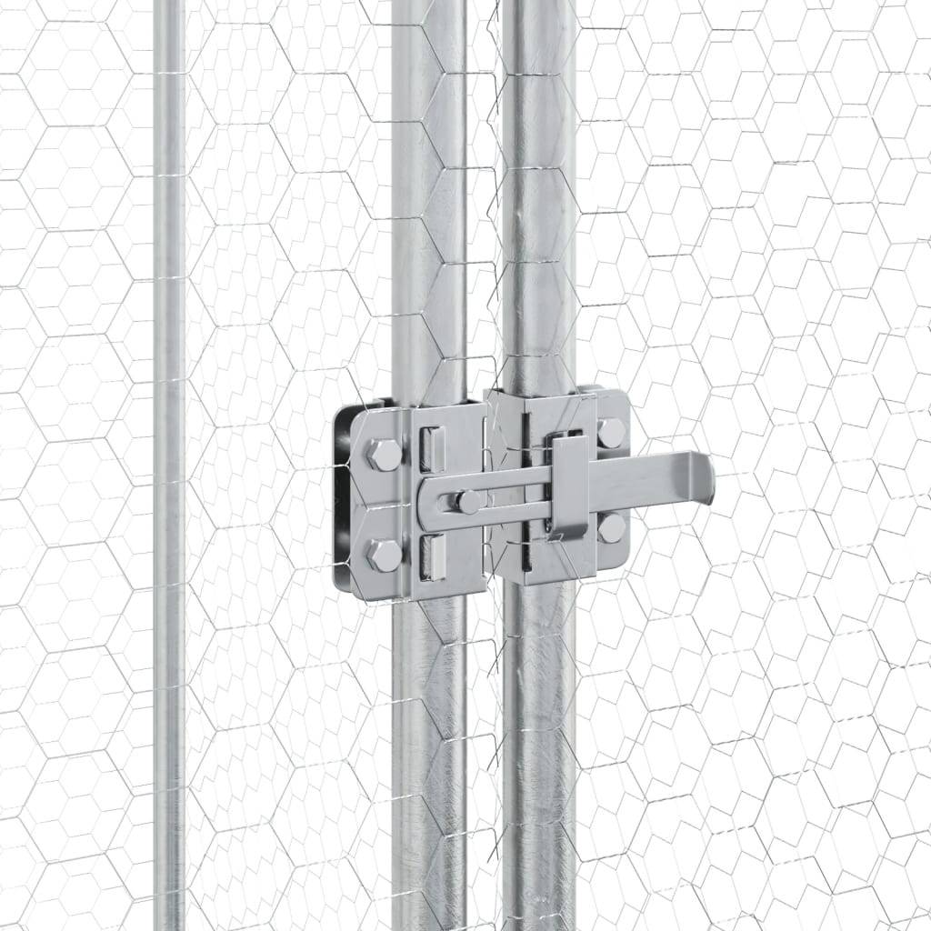 Maison Chic - Cage pour poules - Cage extérieur/intérieur argenté 400x100x190 cm acier galvanisé - Image 8