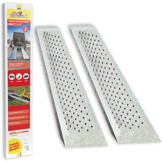 Rampe remorque acier 1,60 m - Vendu par 2 - Image 1