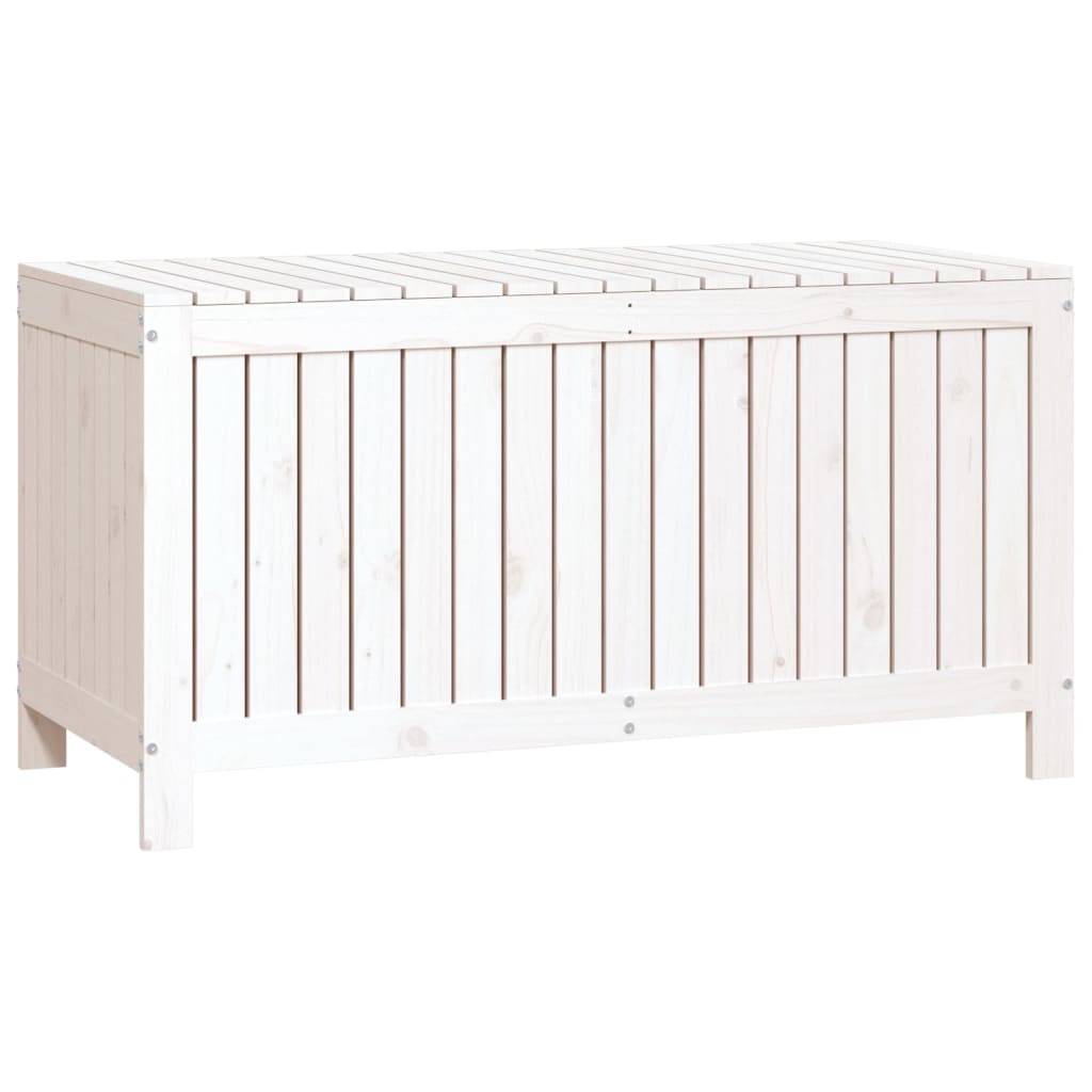 ComfortXL - Boîte de Rangement de Jardin en Bois de Pin Massif avec Couvercle à Vérin pour Terrasse Blanc 121 cm – ComfortXL Outdoor Living - Image 5