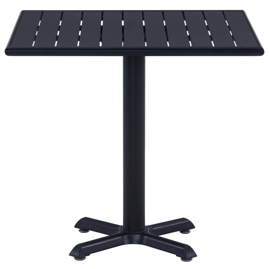 ComfortXL - Table de Jardin Carrée Noire 80 cm, Structure Métal et Plateau en Bois Composite – ComfortXL Outdoor Living - Image 3