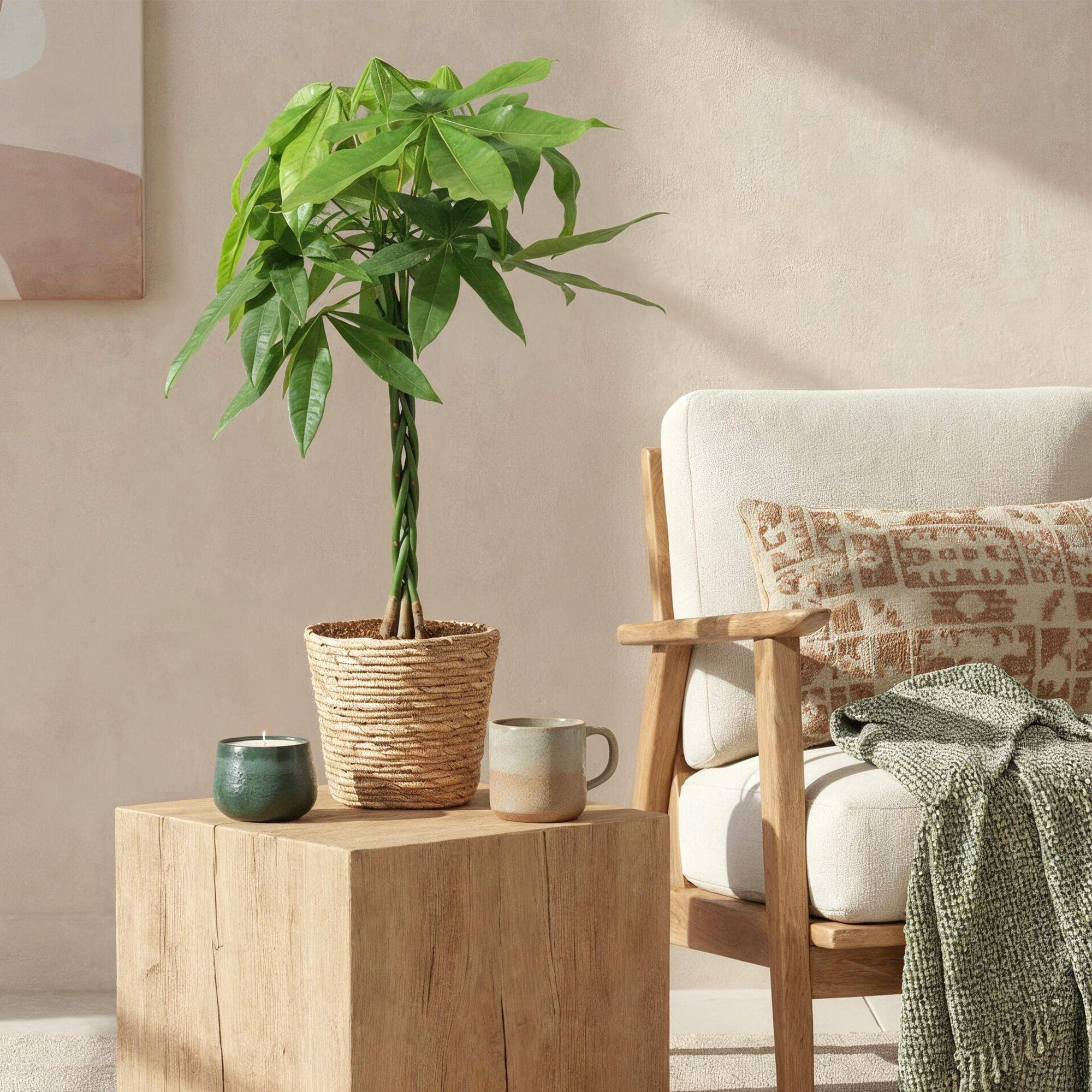 Pachira Aquatica - Arbre à argent - Pot de 21cm - Hauteur 80-90cm - Panier - Plantes d'intérieur - Image 4