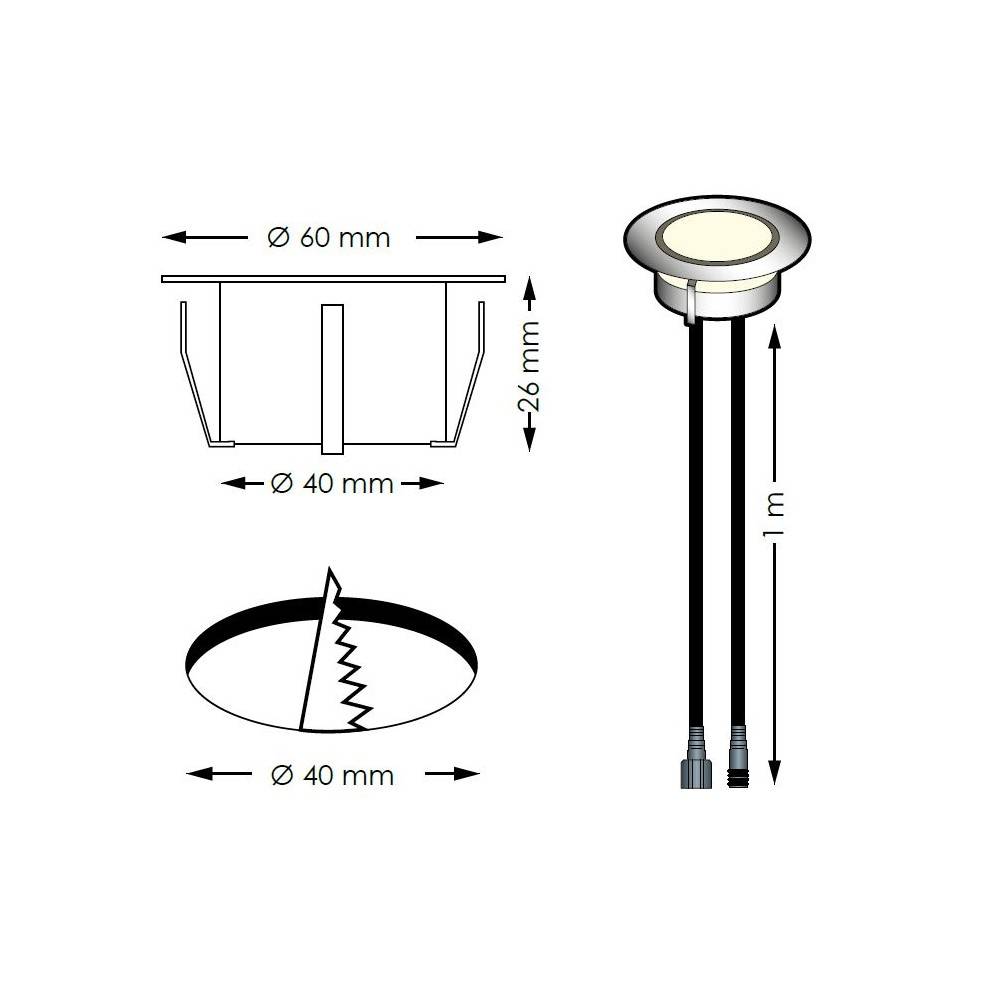 Decklinea - 10 Spots LED à Encastrer - Blanc Chaud - Transformateur 30W - SIROS - Plug & Play - Dimmable - Image 3