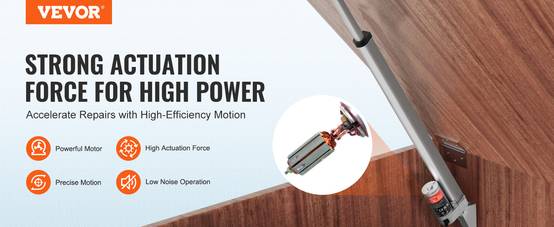 VEVOR Actionneur linéaire 12V 400mm 1500N 5mm/s, IP54, pour meubles, automatisation, équipements mécaniques. - Image 9