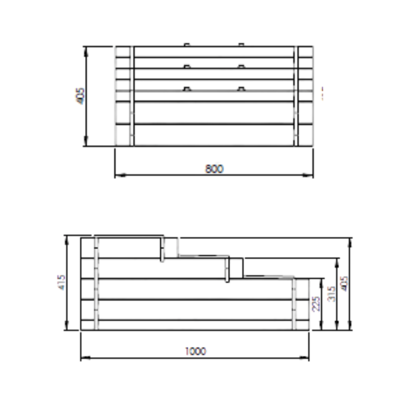 Jardipolys - Carré potager 3 étages bois autoclave - 371L Jardipolys - Image 4