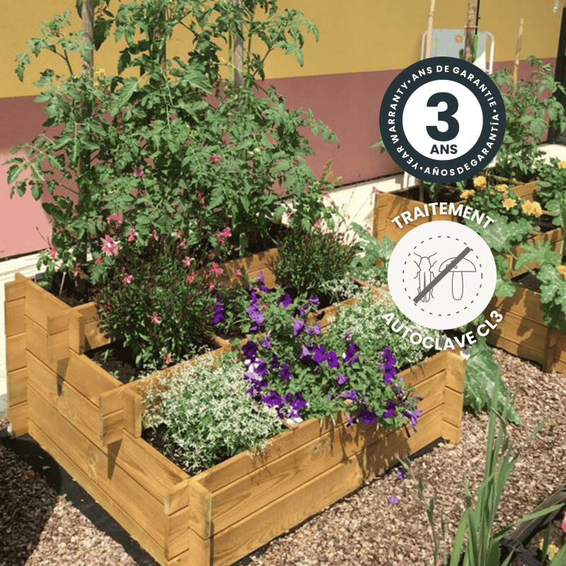 Jardipolys - Carré potager 3 étages bois autoclave - 371L Jardipolys - Image 3