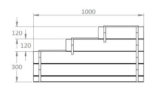 Jardipolys - Carré potager 3 étages bois autoclave - 371L Jardipolys - Image 2