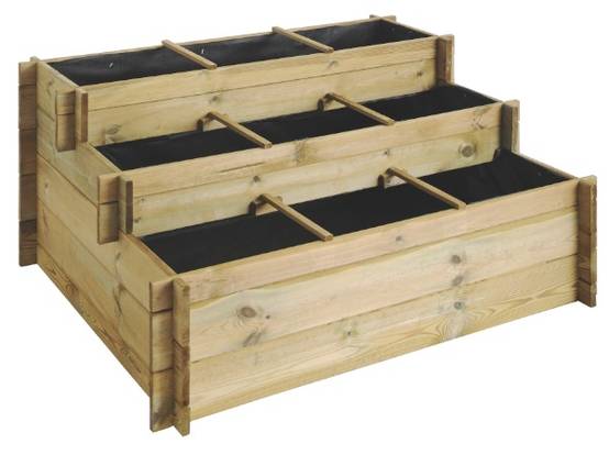 Jardipolys - Carré potager 3 étages bois autoclave - 371L Jardipolys - Image 1