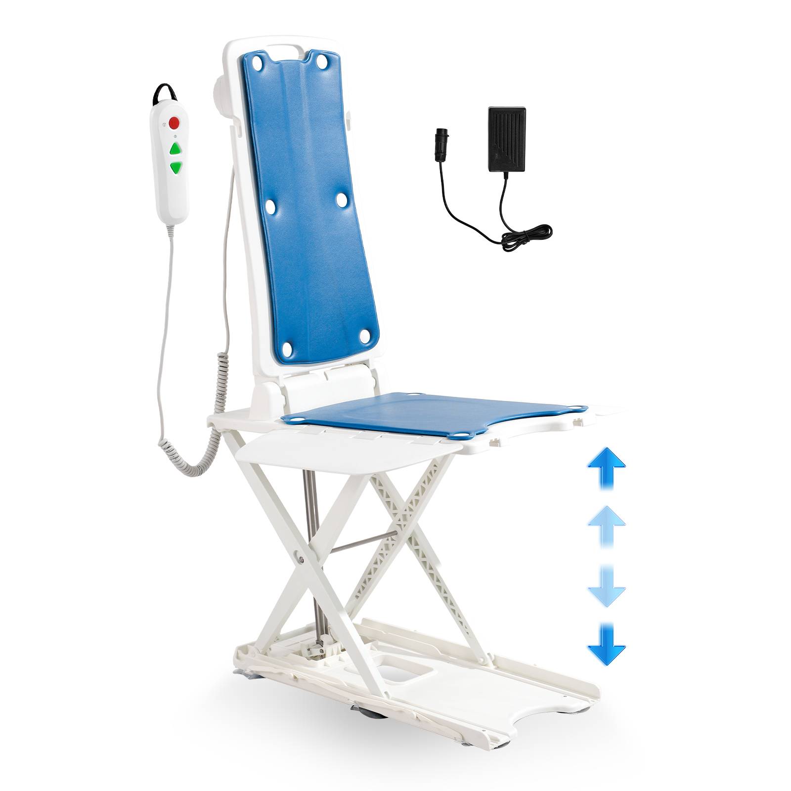 VEVOR Élévateur de bain électrique, 77-507 mm, supporte 140,6 kg, inclinaison 45°, pour personnes âgées/patients. - Image 1