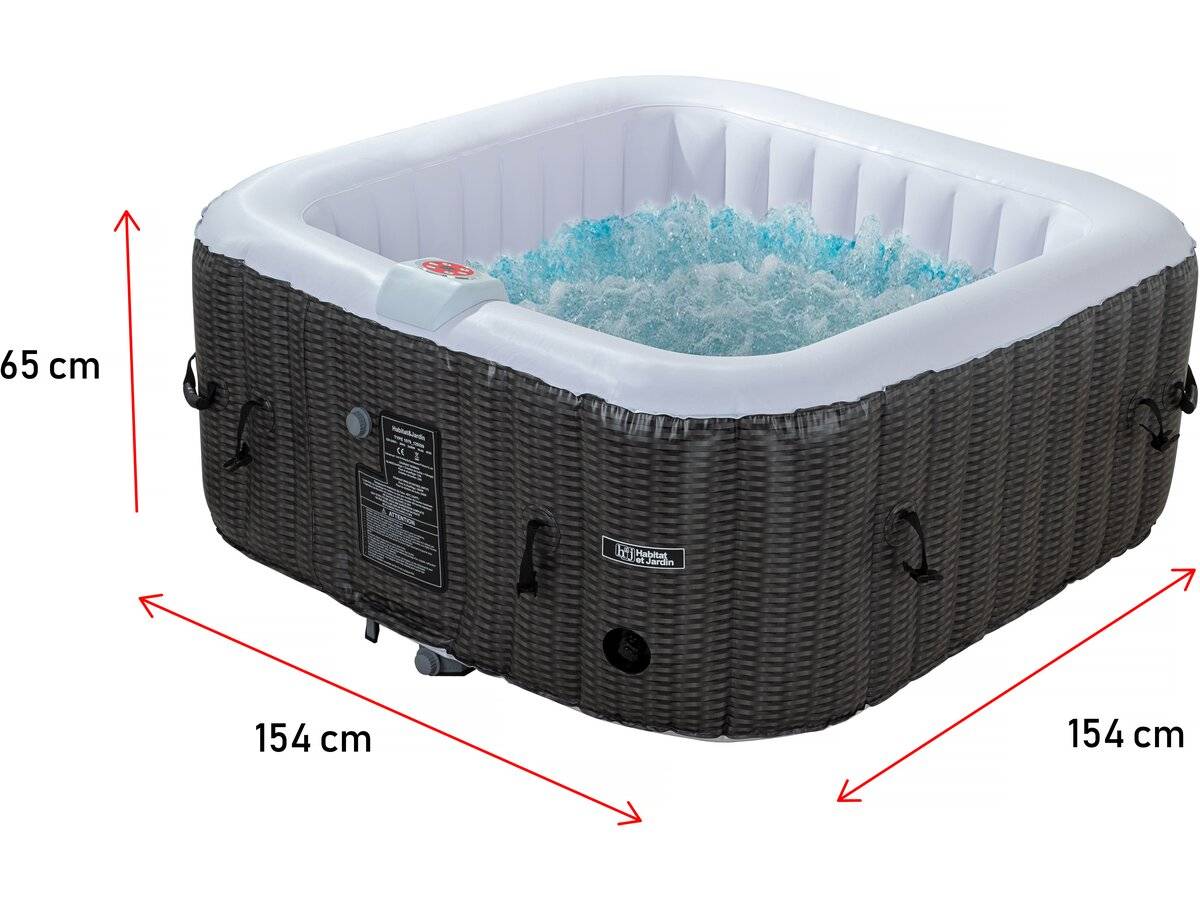 Spa Gonflable En Pvc "nice" - 4 Places - Marron/crème -habitat Et Jardin - Image 4