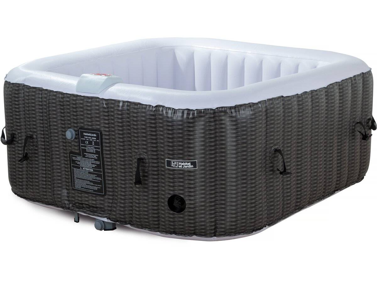Spa Gonflable En Pvc "nice" - 4 Places - Marron/crème -habitat Et Jardin - Image 3