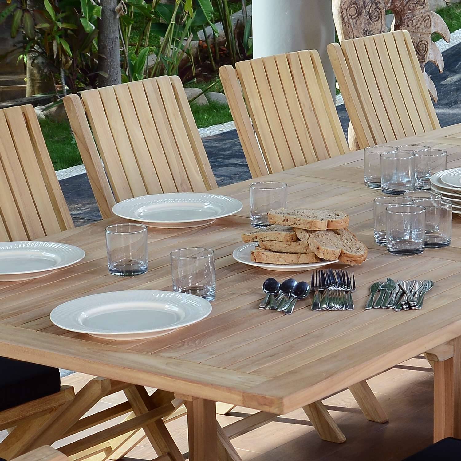 Teck'Attitude - Salon de jardin en teck massif Malaga, 12 places - TECK'Attitude - Image 3