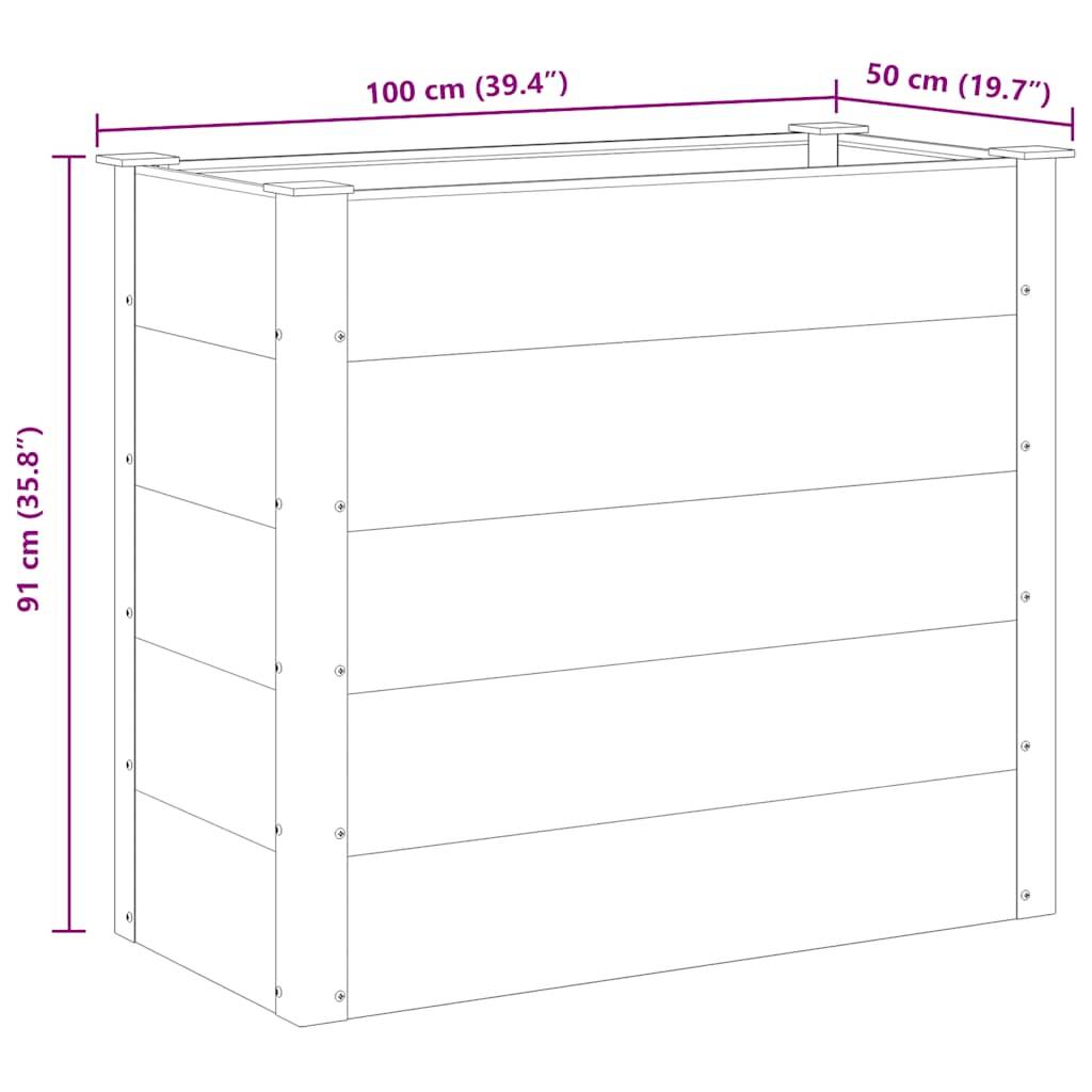 Vidaxl - Lit surélevé de jardin WPC 100x50x91 cm Gris vidaXL 43604 - Image 3