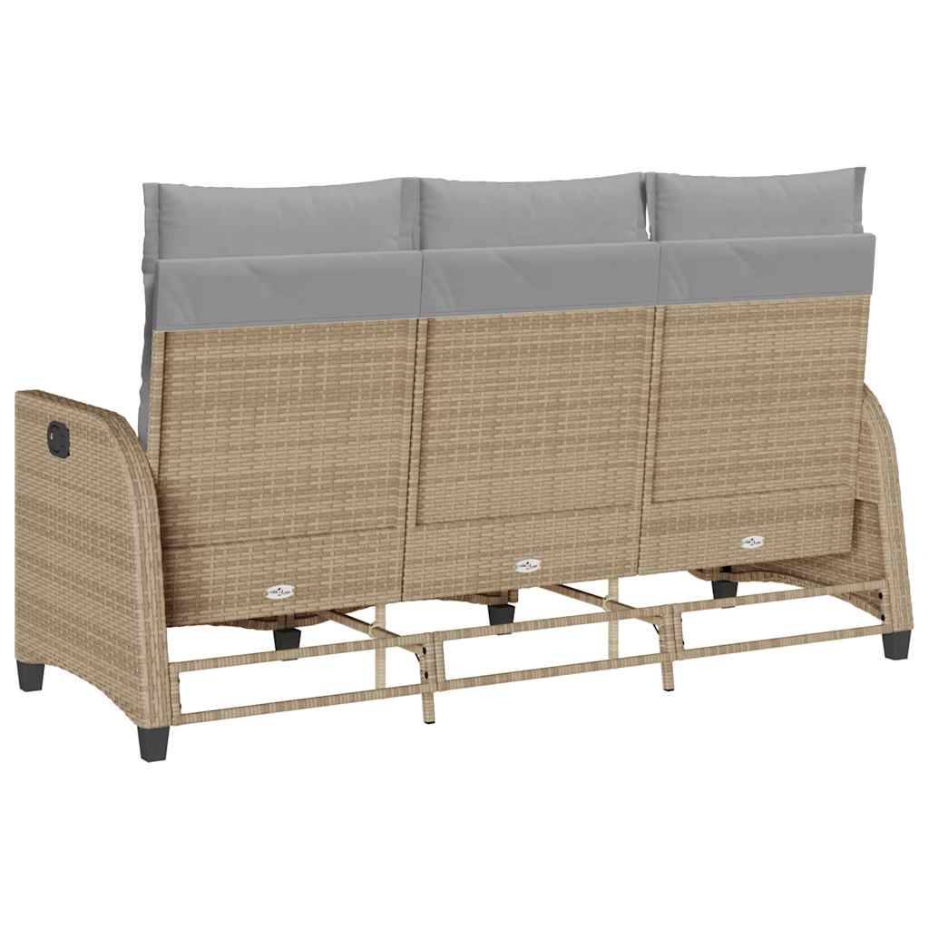 Grand Salon Angle Inclinable L Polyrotin Beige & Mécanisme Ajustable pour Relax sur le Patio Gris – ComfortXL Outdoor Living - Image 7