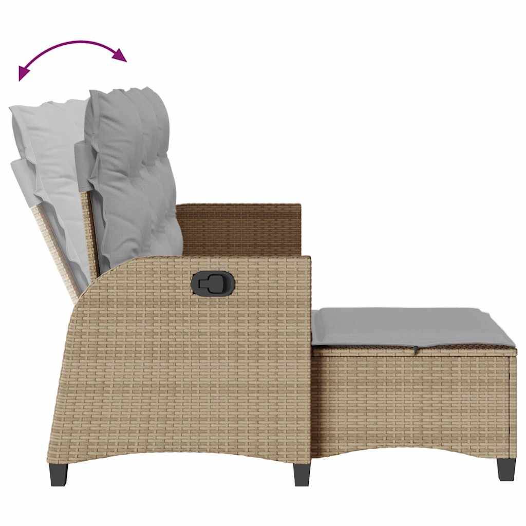 Grand Salon Angle Inclinable L Polyrotin Beige & Mécanisme Ajustable pour Relax sur le Patio Gris – ComfortXL Outdoor Living - Image 8