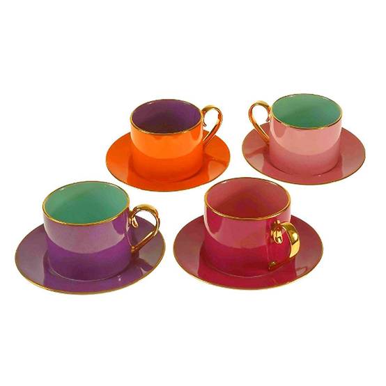Paire de tasses à thé avec soucoupes Art déco par Sue and Mare pour Gallia, Christofle - En vente sur France Paire de tasses à thé avec soucoupes Art déco par Sue and Mare pour Gallia, Christofle - En vente sur France