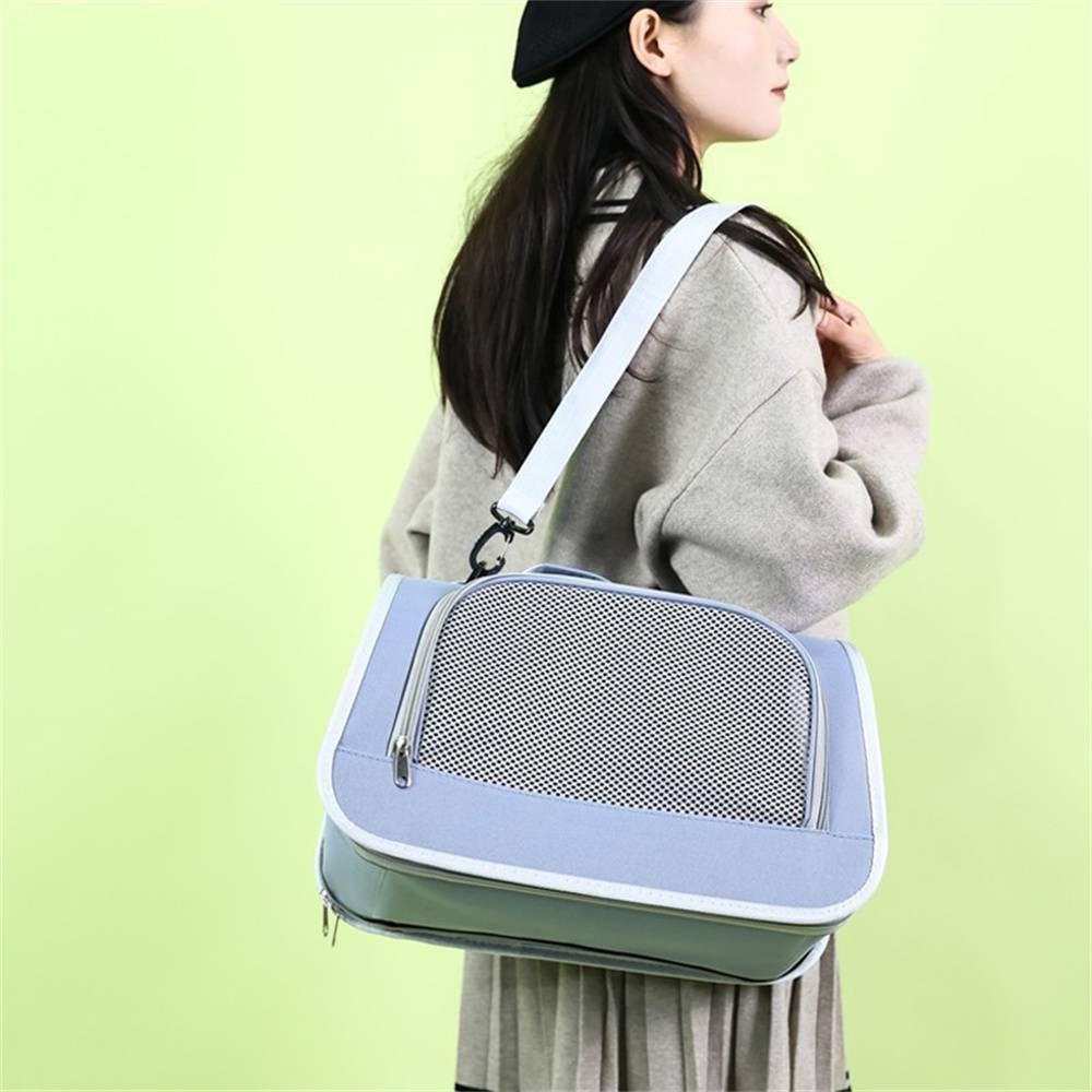 Sac de Transport pour Chat Pliable 41x26x26 cm Bleu - Confortable et Respirant pour Voyages - Lytech - Image 2