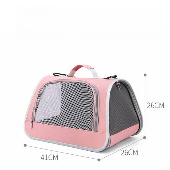 Sac de Transport pour Chat Pliable 41x26x26 cm Bleu - Confortable et Respirant pour Voyages - Lytech - Image 3
