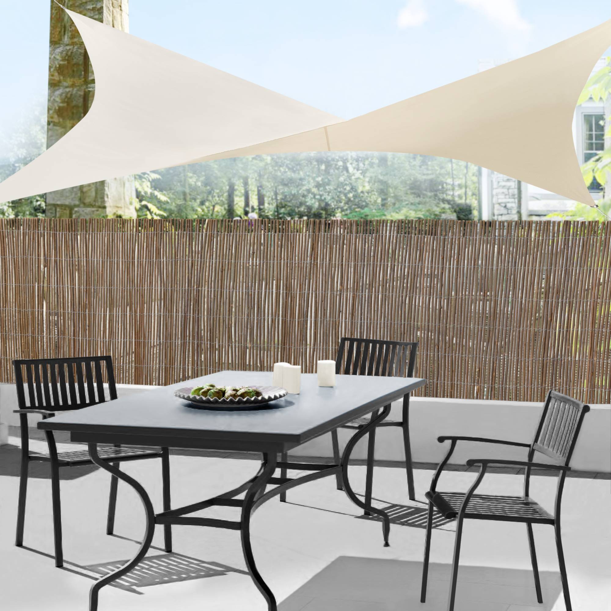 Voile d'Ombrage Lerma Carrée Beige 2 x 2 m [en.casa] - Image 6