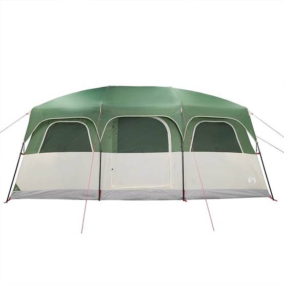 Très Grande Tente Familiale 10 Personnes Polyester 3 Chambres pour Camping en Groupe Vert – ComfortXL Outdoor Living - Image 8