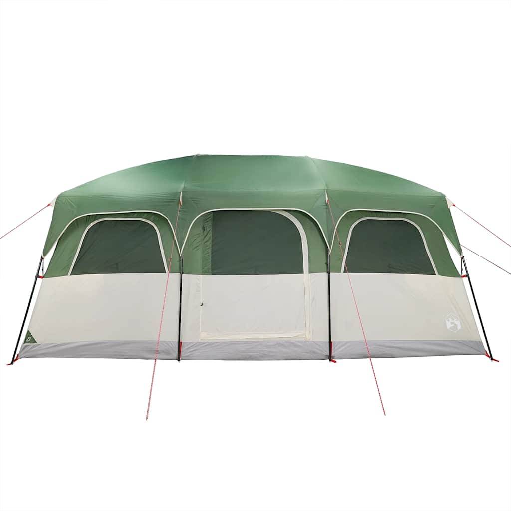 Très Grande Tente Familiale 10 Personnes Polyester 3 Chambres pour Camping en Groupe Vert – ComfortXL Outdoor Living - Image 8