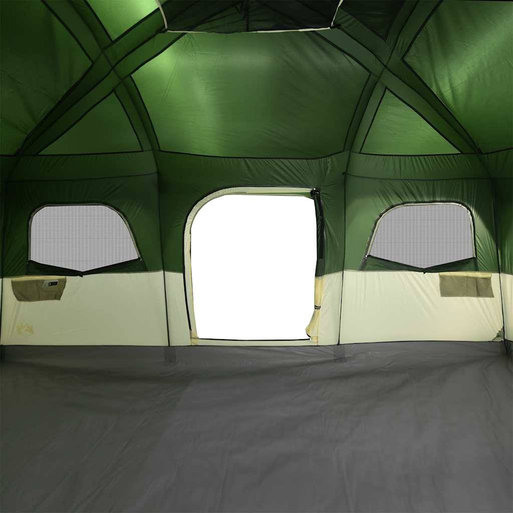 Très Grande Tente Familiale 10 Personnes Polyester 3 Chambres pour Camping en Groupe Vert – ComfortXL Outdoor Living - Image 5
