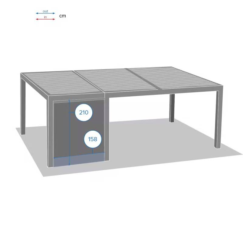Hesperide - Store semi-automatique petit modèle pour pergola bioclimatique "Majaé" 3,6x3,6m Hespéride - Image 3