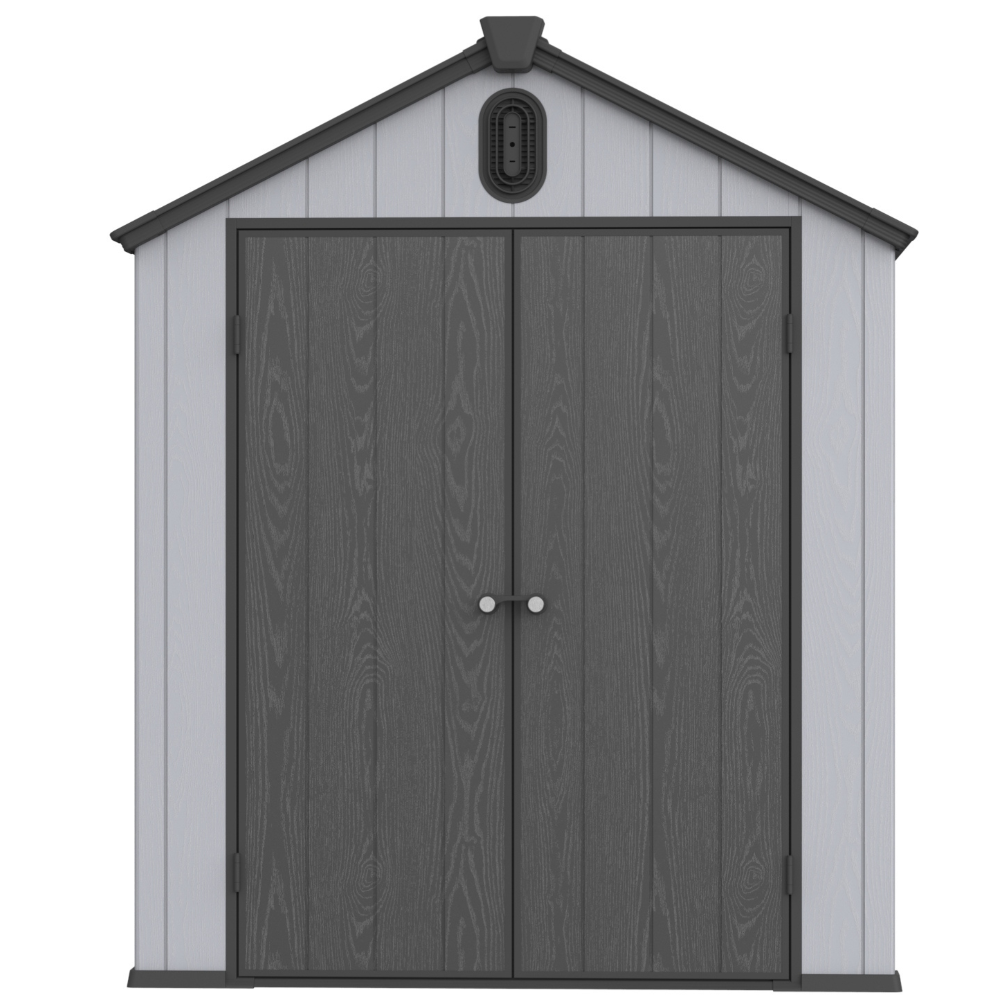 ComfortXL - Abri de jardin en résine pour outils et tondeuse double paroi 187 x 240 x 221 cm gris blanc - ComfortXL Outdoor Living - Image 6