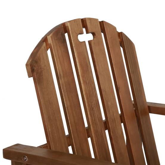 Lot de 2 Fauteuils Bas de Jardin en Bois d'Acacia Massif avec Accoudoirs Brun – ComfortXL Outdoor Living - Image 6