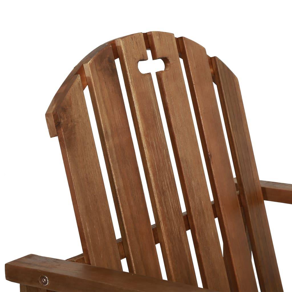 Lot de 2 Fauteuils Bas de Jardin en Bois d'Acacia Massif avec Accoudoirs Brun – ComfortXL Outdoor Living - Image 6
