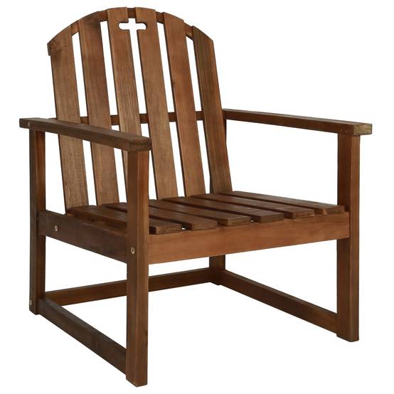 Lot de 2 Fauteuils Bas de Jardin en Bois d'Acacia Massif avec Accoudoirs Brun – ComfortXL Outdoor Living - Image 2