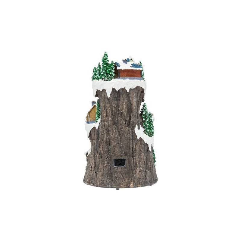 Lotti - Village de noël lumineux Enneigé avec Skieurs - Petit Train en Mouvement H38cm Musique et LED Lotti - Image 6