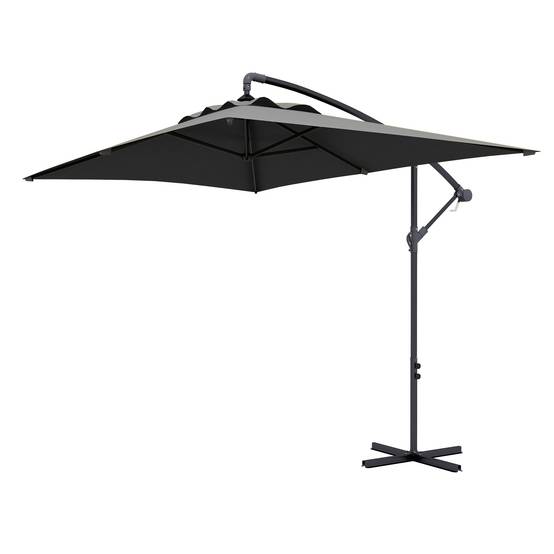 Parasol déporté Polyester Gris 294x193x250 cm - Image 2