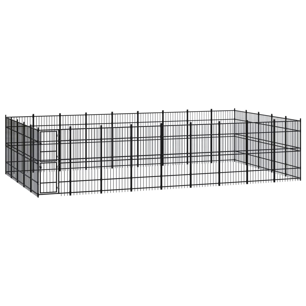 Vidaxl - Chenil D'Extérieur Pour Chiens Acier 41,47 M² - vidaXL - Image 2