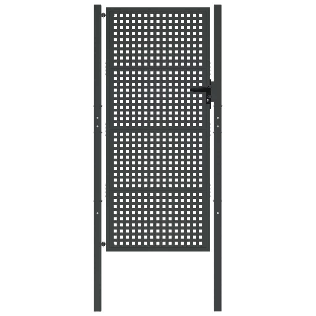 Maison Chic - Portail de jardin - Portail d'extérieur - Clôture de jardin anthracite 105x225 cm acier - Image 3