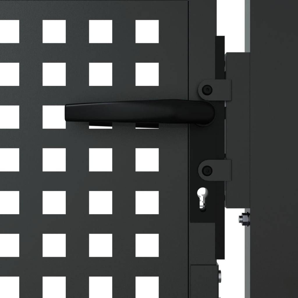 Maison Chic - Portail de jardin - Portail d'extérieur - Clôture de jardin anthracite 105x225 cm acier - Image 4