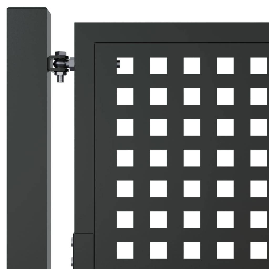 Maison Chic - Portail de jardin - Portail d'extérieur - Clôture de jardin anthracite 105x225 cm acier - Image 5