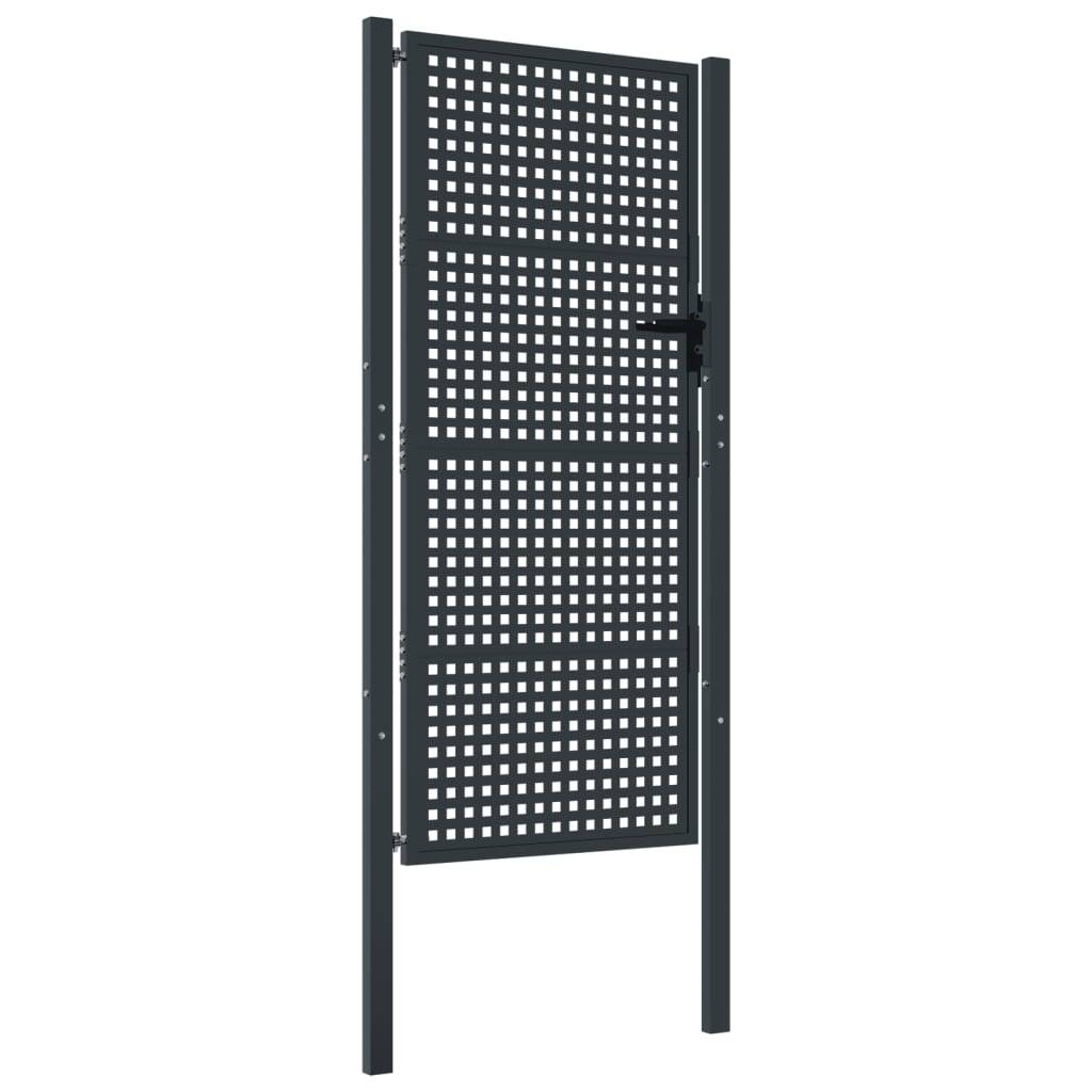 Maison Chic - Portail de jardin - Portail d'extérieur - Clôture de jardin anthracite 105x225 cm acier - Image 1