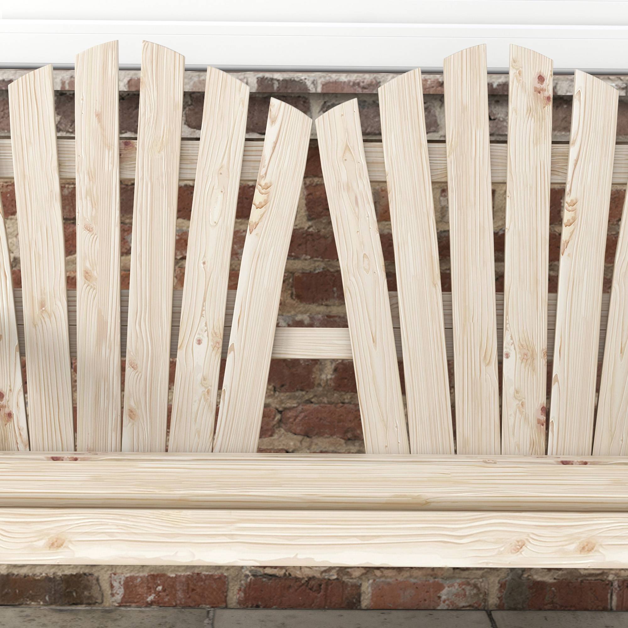 ComfortXL - Banquette de jardin bois de sapin 108 x 66 x 95 cm finition brûlée 2 places dossier courbé accoudoirs roue - Image 9
