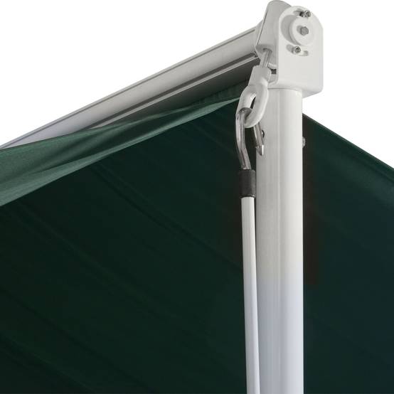 Store Double Pente 4 x 3 m Manuel rétractable Inclinaison réglable métal Polyester imperméabilisé Vert foncé - Image 10