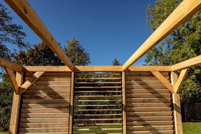Habrita - Auvent VENETO bois + ventelles mur - 12,20 m2 - dimensions 3,39 m x 3,60 m Habrita - Image 4
