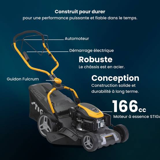 Stiga - Tondeuse Combi 753 SE, moteur essence, démarrage électrique - STIGA - Image 2