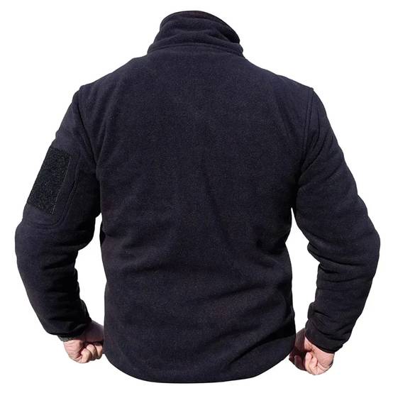 Blouson polaire homme noir - Col montant - 390 g/m² - Image 2