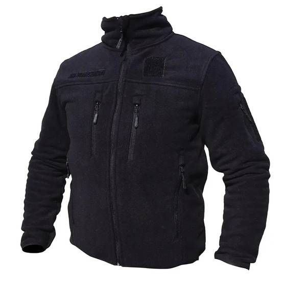 Blouson polaire homme noir - Col montant - 390 g/m² - Image 1