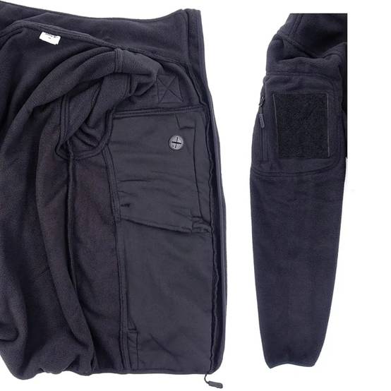 Blouson polaire homme noir - Col montant - 390 g/m² - Image 3