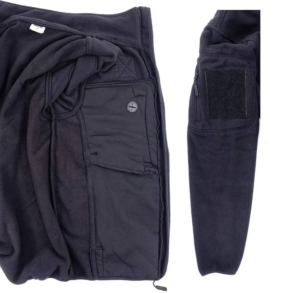 Blouson polaire homme noir - Col montant - 390 g/m² - Image 3
