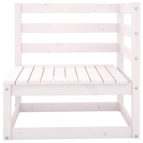Vidaxl - Canapé 2 places de jardin et coussins Blanc Bois de pin massif vidaXL 805731 - Image 4