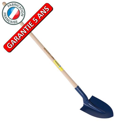 Outils Perrin - Pelle à terre de tranchée 21 emmanchée, outil à main pour le maçon et le BTP Outils Perrin